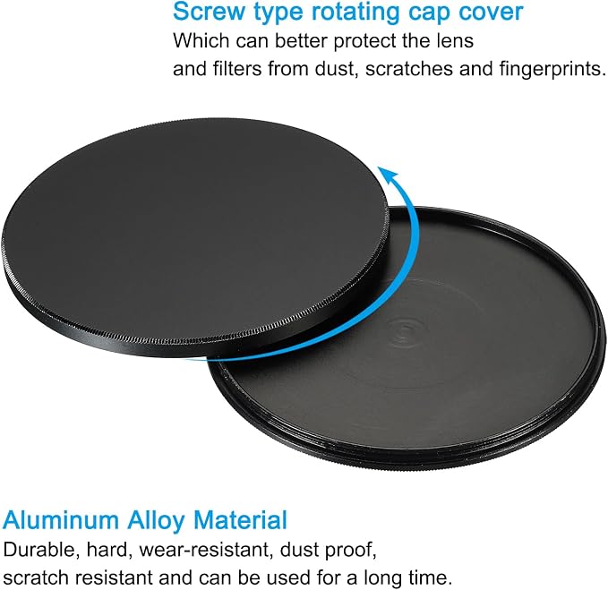 PATIKIL 77mm Lens Cap, Camera Lens Cap Cover Universal Lens Filter Stack Cap - Image 4