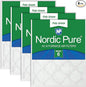 Nordic Pure 12x12x1 Poly Green MERV 6 AC Furnace Air Filters – Reduces Dust by NordicPure