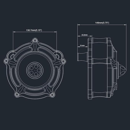 Air Filter Cleaner for Harley Davidson Air Intakes Sportster XL 883 1200 Models - Image 6