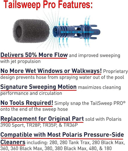 ATIE No Spray Pool Cleaner TailSweep PRO TSP10S - Image 3