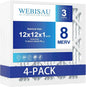12x12x1 Air Filter MERV 8 MPR 600 4Pack Furnace Filters Pleated HVAC AC Furnace by WEBISAU