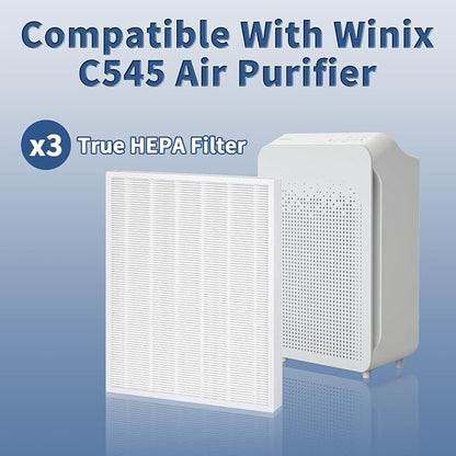3 Pack C545 True HEPA Replacement Filter S Compatible - Image 3
