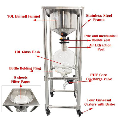 Glass Vacuum Filter Lab Vacuum Filtration Extraction Apparatus - Image 2