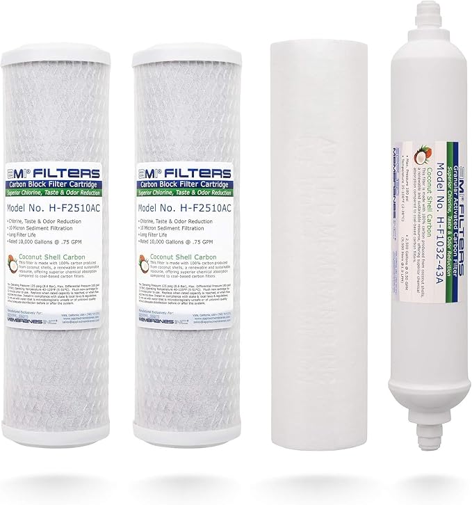APPLIED MEMBRANES Reverse Osmosis Filter Replacement Set, 50 GPD Pre and Post by AppliedMembranesInc