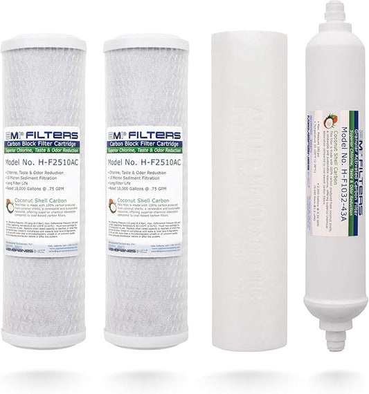 APPLIED MEMBRANES Reverse Osmosis Filter Replacement Set, 50 GPD Pre and Post by AppliedMembranesInc