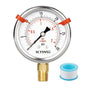 0 to 30 Psi Pressure Gauge, Glycerin Liquid Filled, 2.5 inch Dial, 1/4" NPT by SCTSNSR