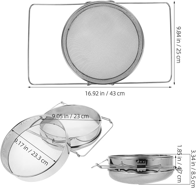 POPETPOP 2pcs Honey Filter Fine Mesh Beekeeping Tool - Image 3