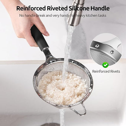 U-Taste Medium Fine Mesh Strainer: 18/8 Stainless Steel 4.73in 30 Mesh Kitchen - Image 4