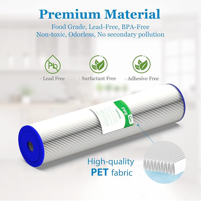 50 Micron 20-Inch Whole House Heavy Duty Water Filter Replacement Cartridge - Image 4