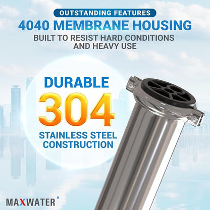 Max Water - Heavy Duty - Reverse Osmosis 4040 Membrane Housing - 4" x 40" good - Image 5