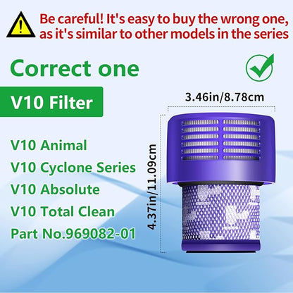 V10 Filter Replacement for Dyson V10 Cyclone Series, V10 Absolute, V10 Animal - Image 2