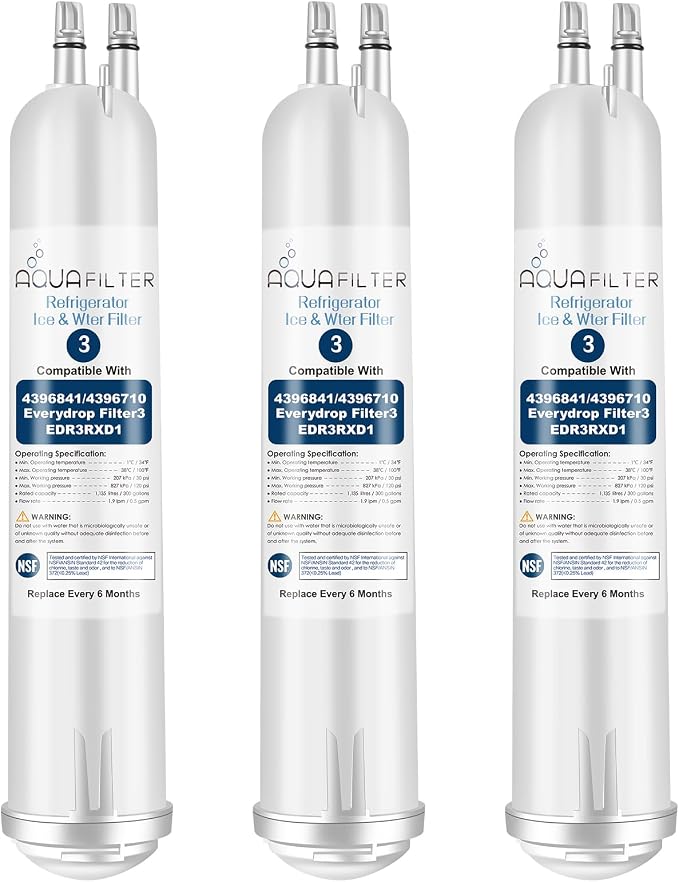 FILTER3 4396841 Refrigerator Water Filter Replacement Compatible by MMFILTER