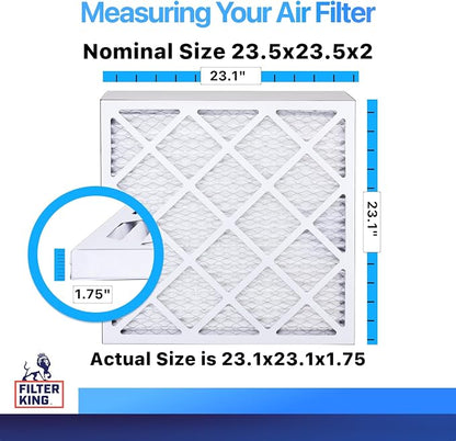 Filter King 23.5x23.5x2 Air Filter | 12-PACK | MERV 8 HVAC Pleated A/C Furnace - Image 2