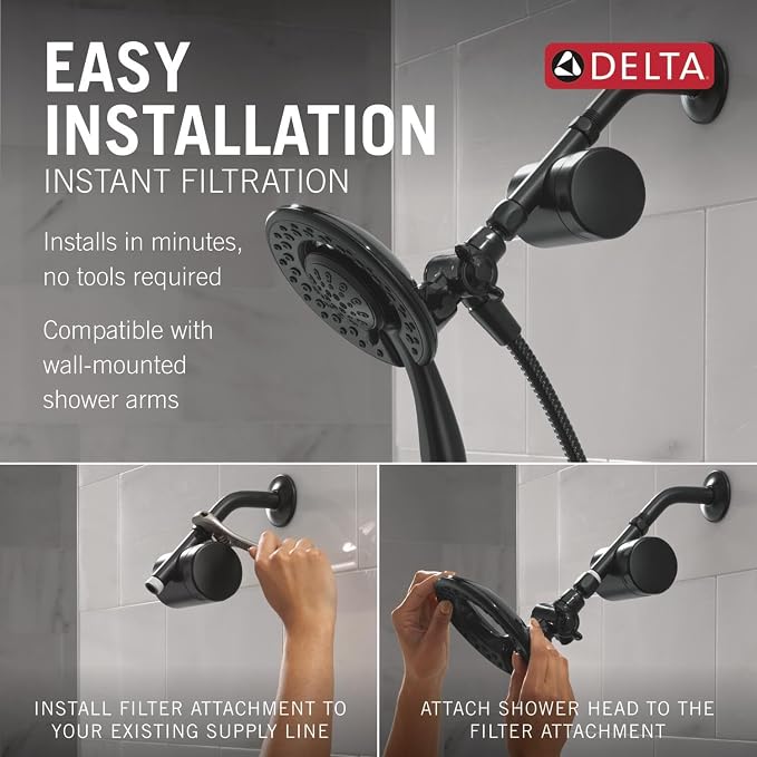 Delta Faucet 4-Setting In2ition 2-in-1 Dual Shower Head - Image 4