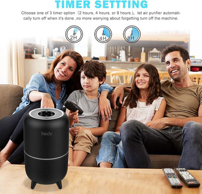 Tredy HEPA Air Purifier for Home Large Room, Ozone Free Captures 99.97% Smoke - Image 7