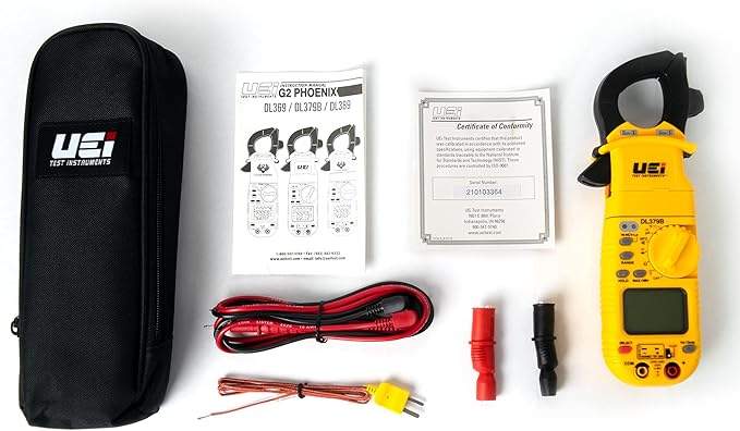 UEi DL379B Digital Clamp Meter Auto Ranging, HVAC Current Voltage Tester - Image 5