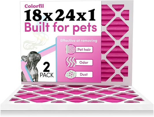 Colorfil 18x24x1 Air Filter | Made in the USA | Color Changing | Remove Cat and by ColorfilAirFilters
