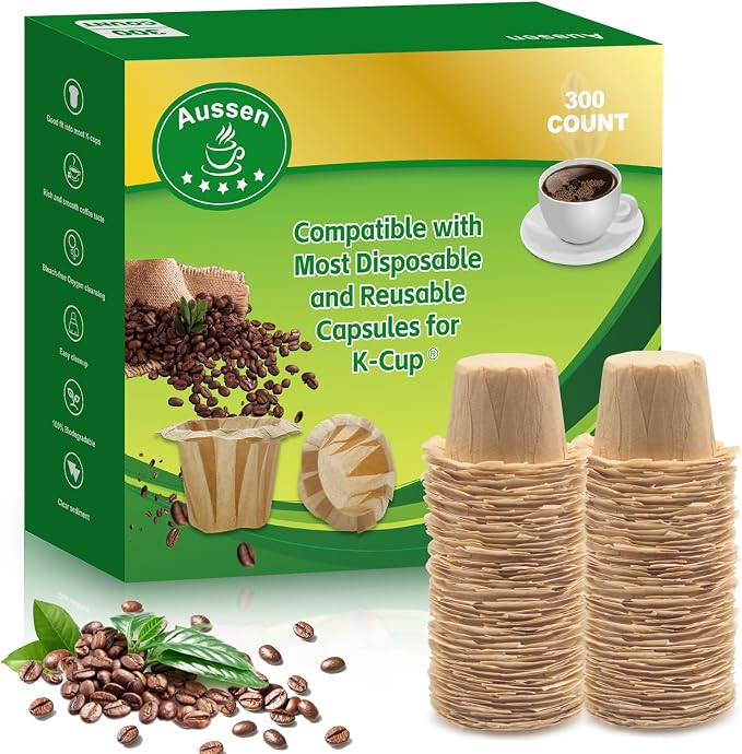 Aussen Disposable Coffee Paper Filters Replacement Kerig Filter Fit All Keurig by AUSSEN