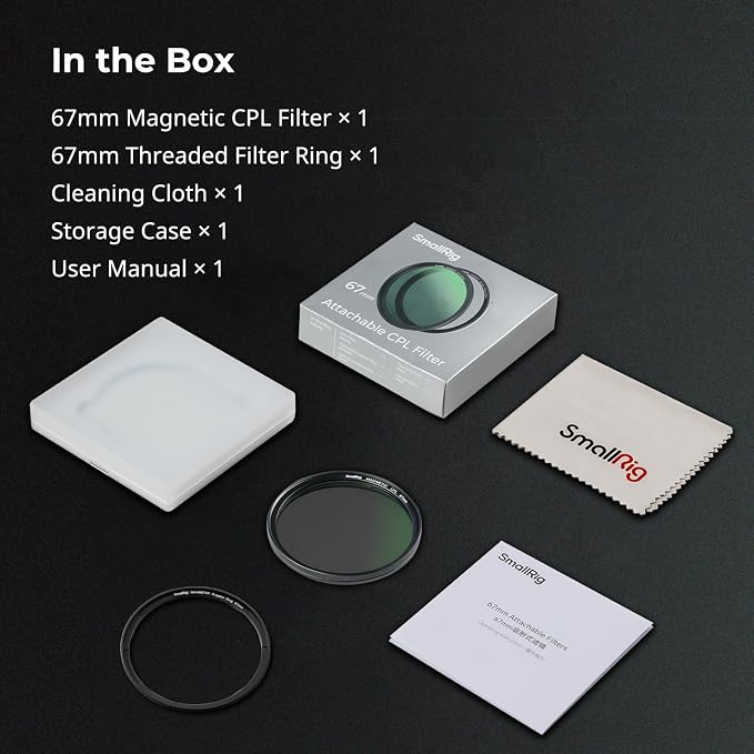 SmallRig 67mm Magnetic Circular Polarizers Filter + 67mm Threaded Filter Ring - Image 7