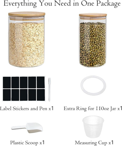 Glass Storage Jars Set Elegant Containers - Image 7