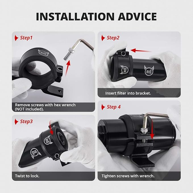 EVIL ENERGY 50MM Fuel Filter Mounting Bracket, Fuel Pump Clamp Holder 2PCS - Image 3