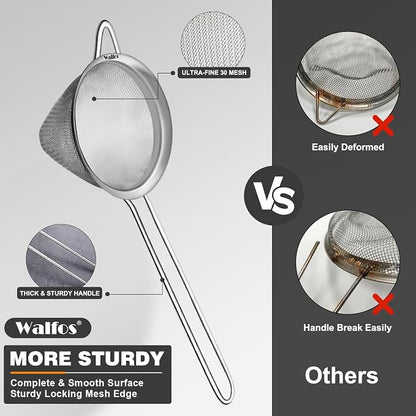 Walfos Small Fine Mesh Strainer - Image 6