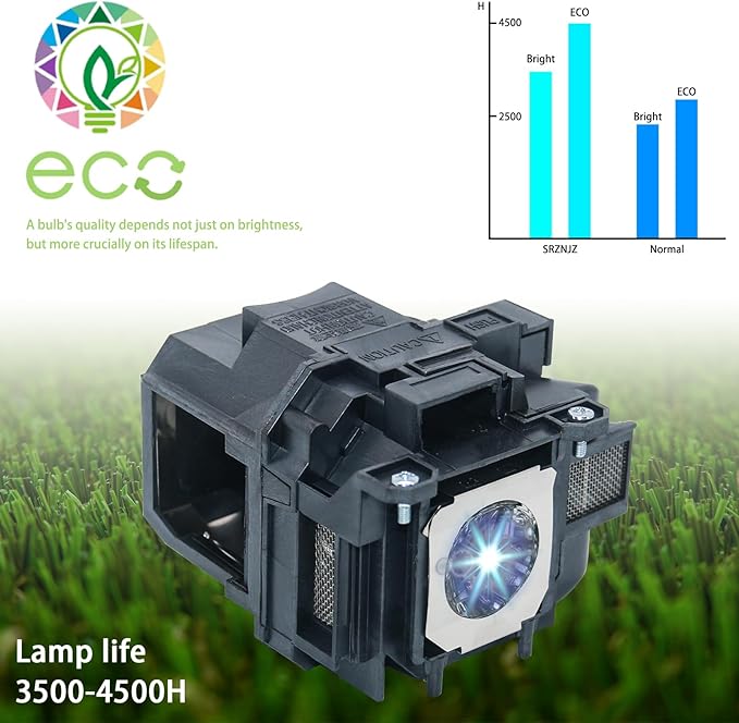 SRZNJZ ELP88 Original Replacement Projector Lamp Bulb for Epson ELPLP88 Powerlite Home Cinema 2040 1040 2045 740HD 640 EX3240 EX7240 EX9200 EX5250 EX5240 VS240 VS345 VS340 97H 98H 99WH 955WH X27