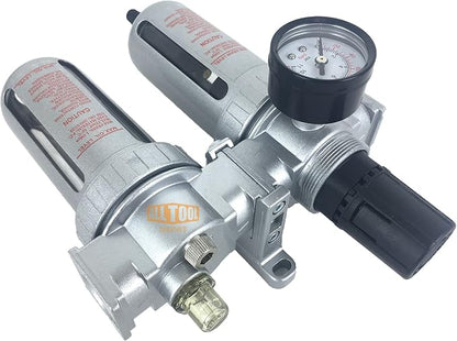 1/4" NPT Mid Flow Compressed Air In Line Filter Regulator Lubricator Oiler - Image 4