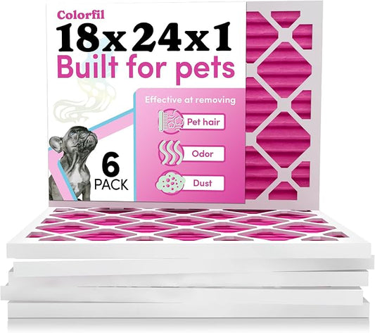 Colorfil 18x24x1 Air Filter | Made in the USA | Color Changing | Remove Cat and by ColorfilAirFilters