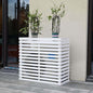 Wood Air Conditioner Fence Screen by Unknown