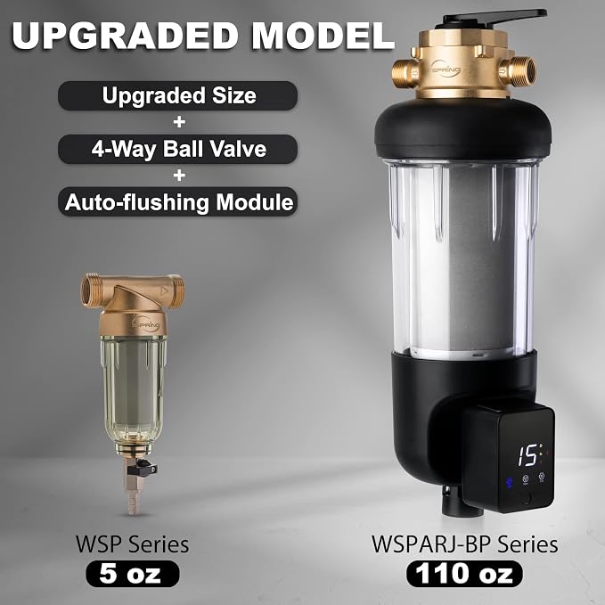 iSpring WSP50ARJ-BP Whole House Prefilter, Spin-Down Sediment Water Filter - Image 3