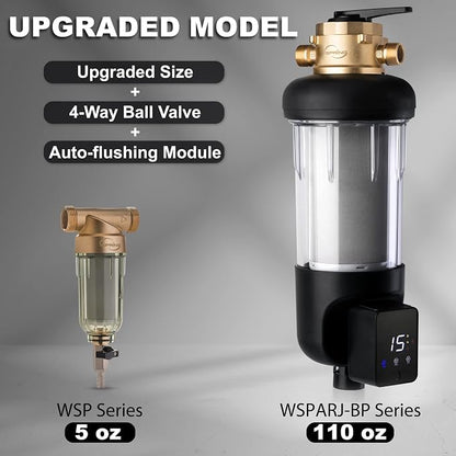 iSpring WSP50ARJ-BP Whole House Prefilter, Spin-Down Sediment Water Filter - Image 3