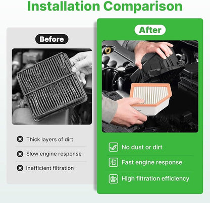 2PCS Engine Air Filter Fit for Nissan Rogue 2021 2022 2023 2024 2025 2026 2.5L - Image 4