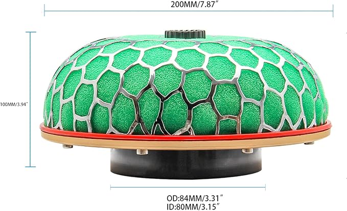 3.15" High Flow Air Intake Mushroom Filter Washable Sponge Honeycomb Mesh Air - Image 3