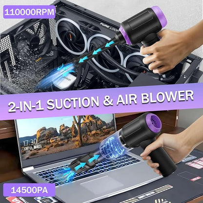14500PA Computer Vacuum Cleaner Keyboard Cleaner Compressed Air Duster - Image 2