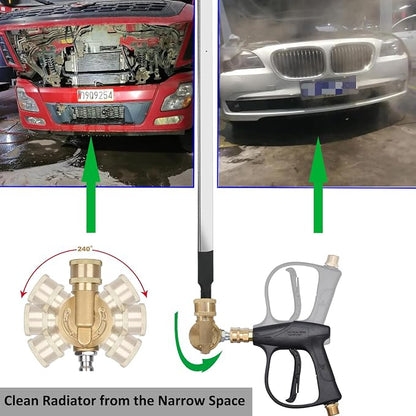 Lucstar Radiator Cleaning Wand & Car A/C Condenser Cleaner， Engine Cabin Air - Image 4