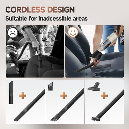 Car Vacuum, Handheld Car Vacuum Cleaner Cordless - Image 4