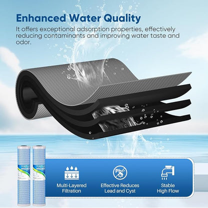 PUREPLUS 20" x 4.5" Whole House Activated Carbon Water Filter, Enhanced Lead - Image 3