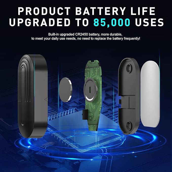 Door Chime SanJie Door Alarms When Opened for Home Office Business Door Entry Chime with 800Ft Range 5 Volume Levels 55 Ringtones (1 Receiver & 3 Sensor)