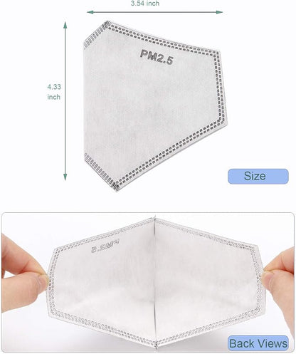 100 PCS New 3D Cutting PM 2.5 Activated Carbon Filter, 5 Layers 3D Pm2.5 Filter - Image 3
