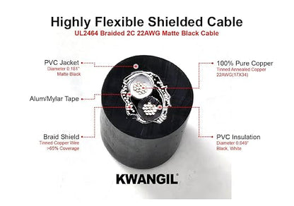 2C 22AWG AMSB Shielded Cable Wire - Image 2