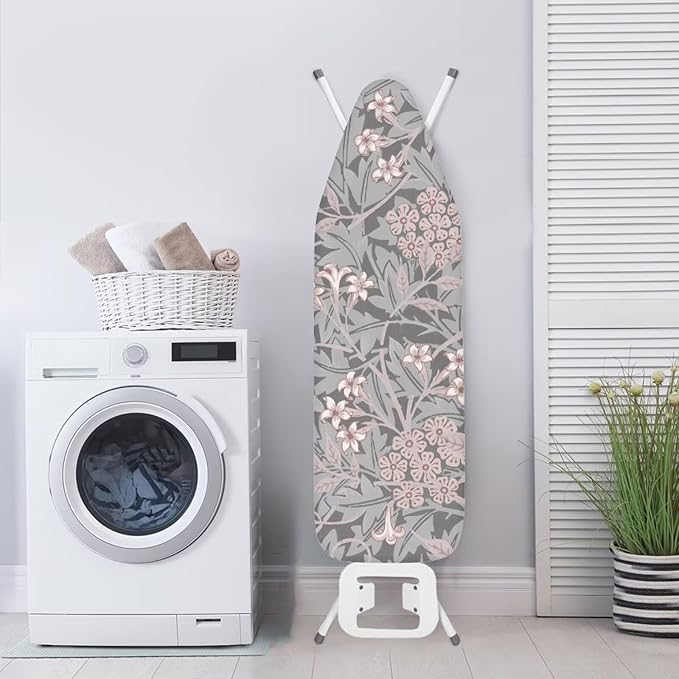 ZCFYGDX William Morris Prints Ironing Board Cover Decor, Resist Scorching & Staining, Easy Install Resistant Elastic Edges,3 Nylon Buckle Fasteners Straps,Relaxing Breathable Ironing Experience S