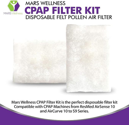 CPAP Filters Disposable Felt Pollen air Filter 20 Pack Compatible - Image 5