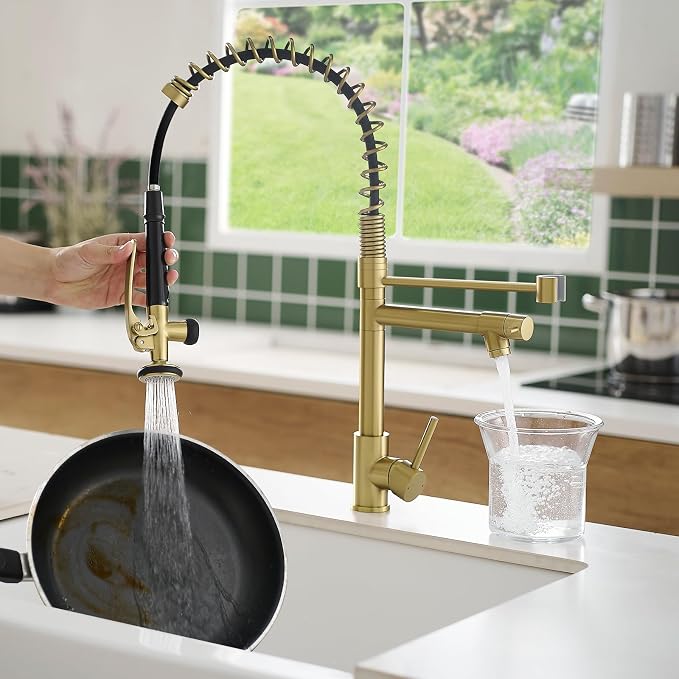 Brushed Gold Kitchen Faucet - Image 3