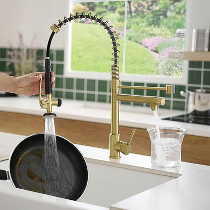 Brushed Gold Kitchen Faucet - Image 3