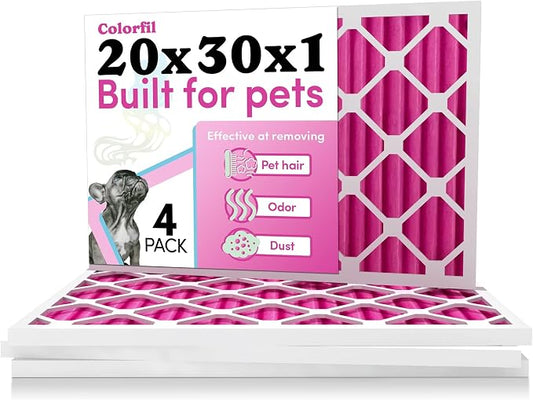 Colorfil 20x30x1 Air Filter | Made in the USA | Color Changing | Remove Cat and by ColorfilAirFilters