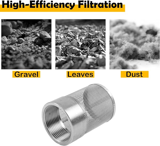 Dia Hose Inlet Suction Strainer Filter, Stainless Steel Water Pump Filter - Image 4