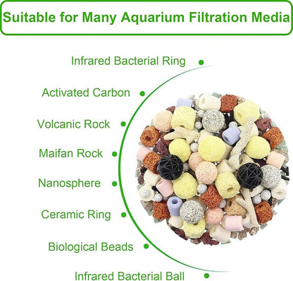 10 Pcs 12.2" x 15.9" Filter Media Bags, Extra Large Fish Tank Media Mesh - Image 2