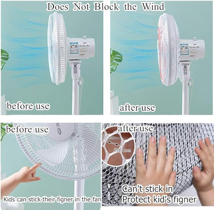 2 Pack-18" Fan Safety Protection Cover, Kid Children Finger Protect Fan Net - Image 4