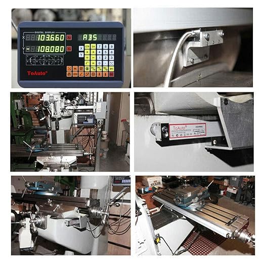 FASTTOBUY 5um Precision 3 Axis DRO Kit Digital Readout 10"+22"+28" TTL Linear Glass Scale, 250mm+550mm+700mm Linear Glass Scale